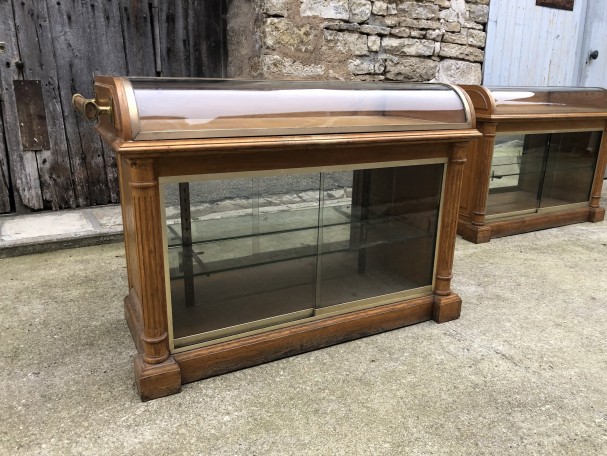 Pair of store display counters.