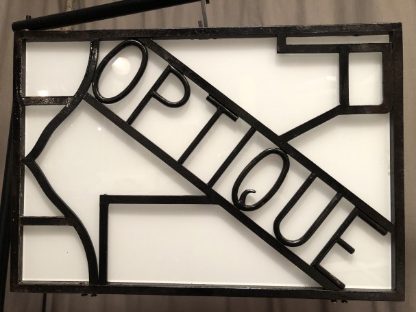 Old optician's sign.optical store.