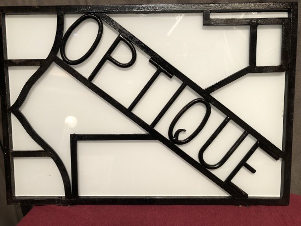 Old optician's sign.optical store.