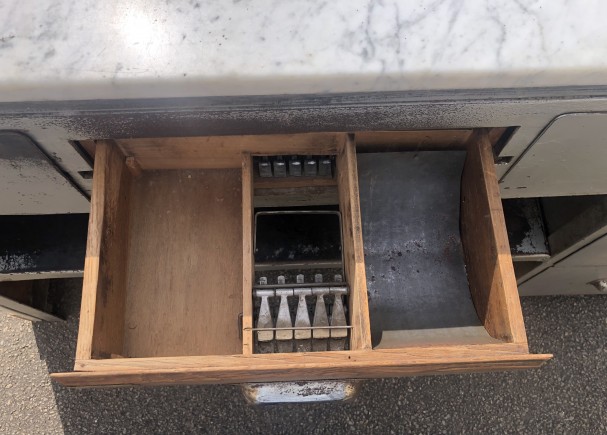 Old bakery counter furniture.