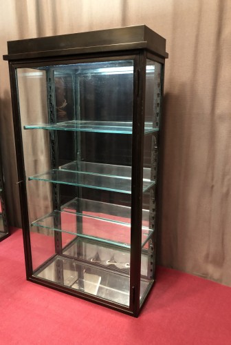 Pair of antique shop wall display cases.