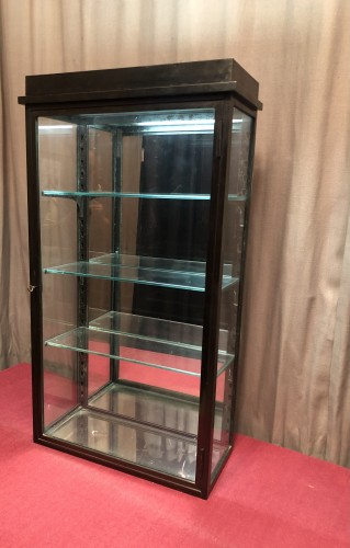 Pair of antique shop wall display cases.