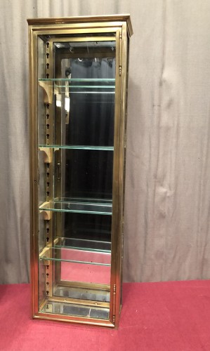 Pair of antique shop wall display cases.