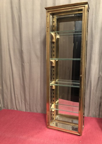 Pair of antique shop wall display cases.