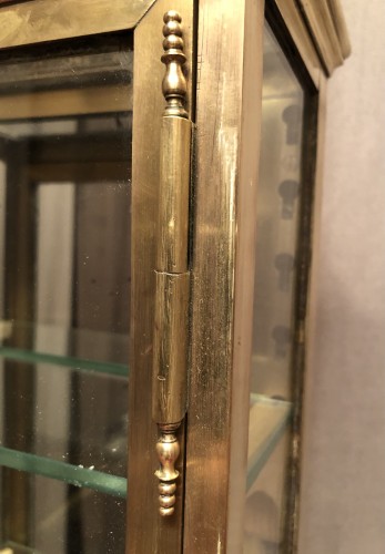 Pair of antique shop wall display cases.