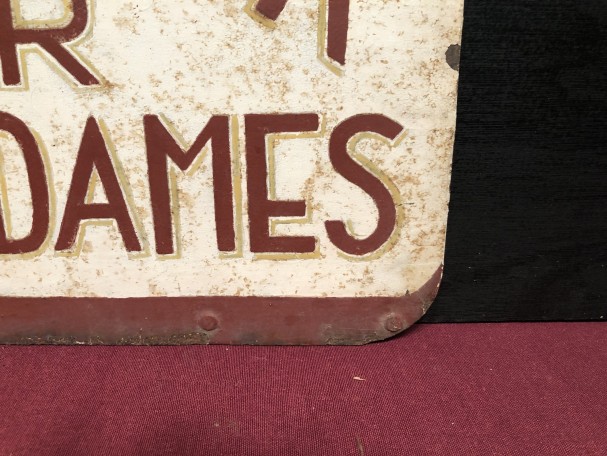 Old street sign. Hairdresser.