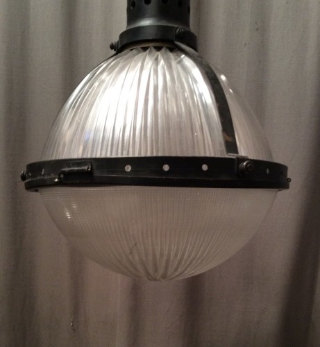 Vintage Holophane suspension lamp.