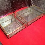 Set of two vintage shop display cases