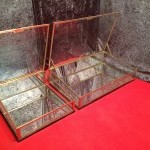 Set of two vintage shop display cases