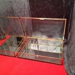 Set of two vintage shop display cases