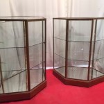 Pair of vintage shop display cases