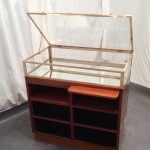 Vintage shop counter desk display cabinet