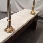 Vintage pastry shop display shelves.
