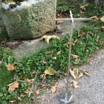 Vintage pair of shop stand display.