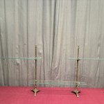 A collection of old shop shelf brackets.