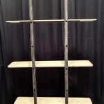 Antique display stand, draper's shelves.