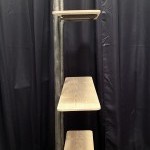 Antique display stand, draper's shelves.