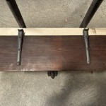 Antique display stand, draper's shelves.