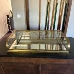 Antique shop counter display case.