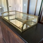 Antique shop counter display case.