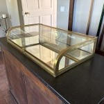 Antique shop counter display case.