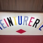 Old dry cleaners sign.