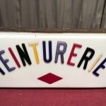 Old dry cleaners sign.