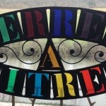 Old glazier's sign, stained glass maker.