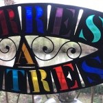 Old glazier's sign, stained glass maker.