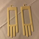 Pair of glove displays.