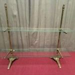 A collection of old shop shelf brackets.