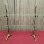 A collection of old shop shelf brackets.