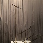 Set of five vintage shop stand displays.
