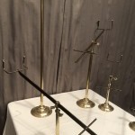 Set of five vintage shop stand displays.