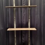Antique display stand, draper's shelves.