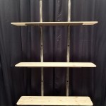 Antique display stand, draper's shelves.