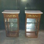 Pair of vintage display cases