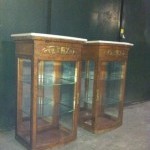 Pair of vintage display cases