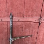 Pair of antique store shelf uprights.