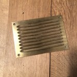 Pair of old cash register plates, change given.