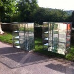 Pair of vintage display cases