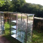 Pair of vintage display cases