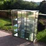 Pair of vintage display cases