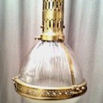 Vintage Holophane suspension lamp.