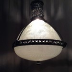 Vintage Holophane suspension lamp.