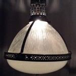 Vintage Holophane suspension lamp.