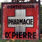 Pharmacy vintage sign.