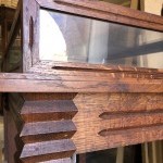 Large double oak display case.