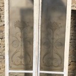 Old decorated double glass window.