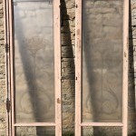 Old decorated double glass window.